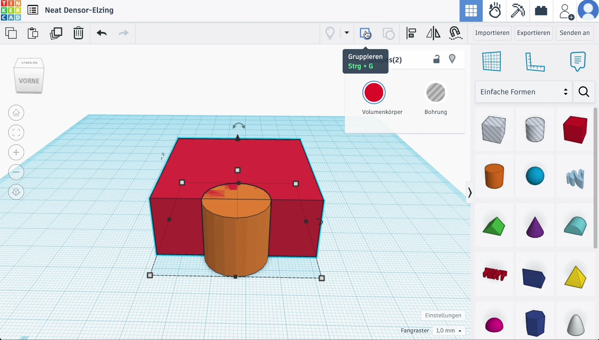 3D-Modellierung in Tinkercad: Effizientes Zusammenfügen von Körpern