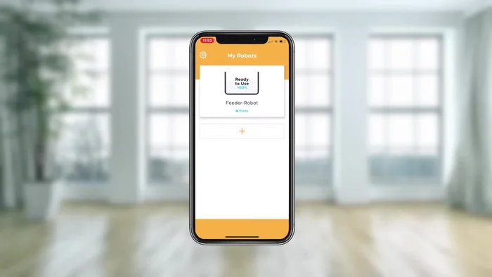 Fütterungsplan in der Connect App erstellen: Öffnen Sie die App und wählen Sie das Zeitplansymbol.