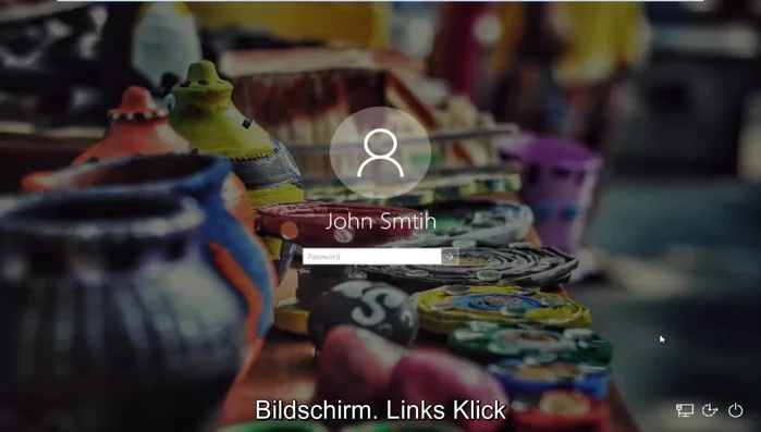 Zur unteren rechten Ecke des Bildschirms gehen und auf das Power-Symbol klicken.