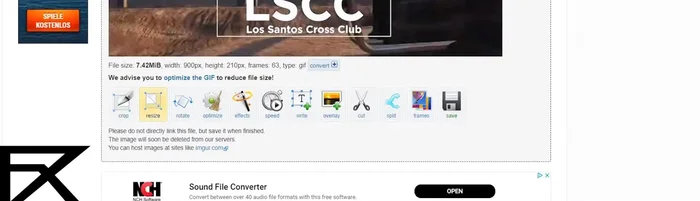 Lade das erstellte GIF herunter.