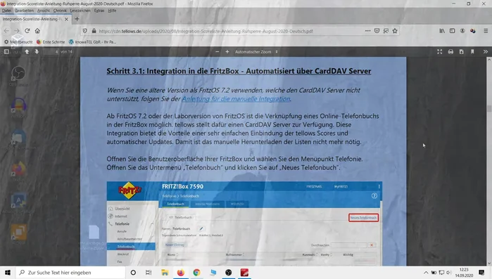 Vergeben Sie einen Namen (z.B. "Telos Sperrliste").