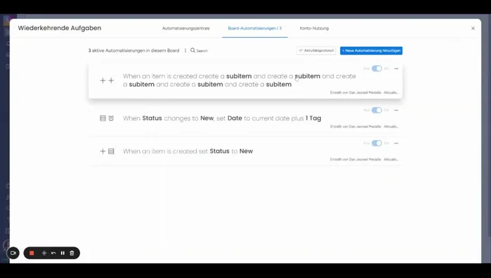 Legen Sie Standardwerte für Elemente fest, z.B. den Eigentümer anhand der Standardwerte des Elements (46.5).
