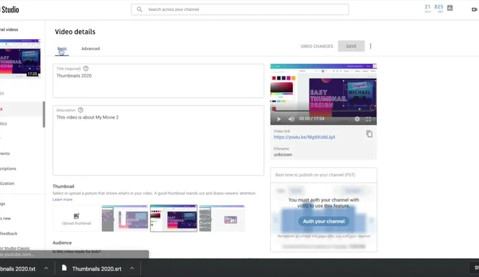 Titel und Beschreibung optimieren und Schlüsselwörter einfügen (aus der Transkriptions-Textdatei).