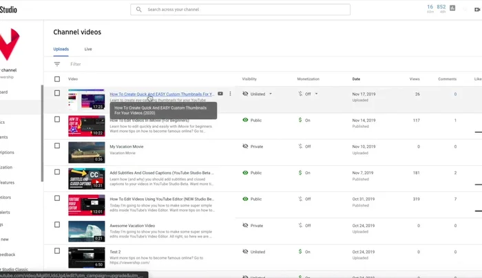 Veröffentlichung des Videos planen.