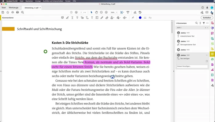 Kollegen zum Kommentieren einladen: Teilen Sie das PDF über die Cloud-Funktion und laden Sie Kollegen per E-Mail zum gemeinsamen Kommentieren ein.