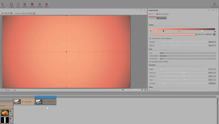 Farbverlauf kopieren und Farbton variieren (H-Wert):
