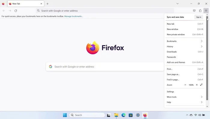 Wählen Sie im linken Menü 'Datenschutz und Sicherheit'.