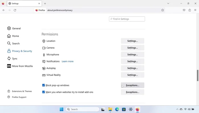 Fügen Sie im angezeigten Fenster den Website-Link ein und klicken Sie auf 'Zulassen'.