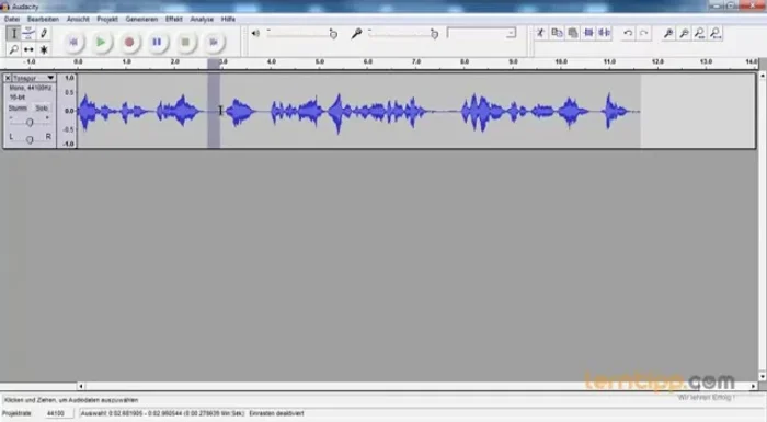 Störgeräusche entfernen: Rauschprofil ermitteln und Rauschentfernung anwenden.