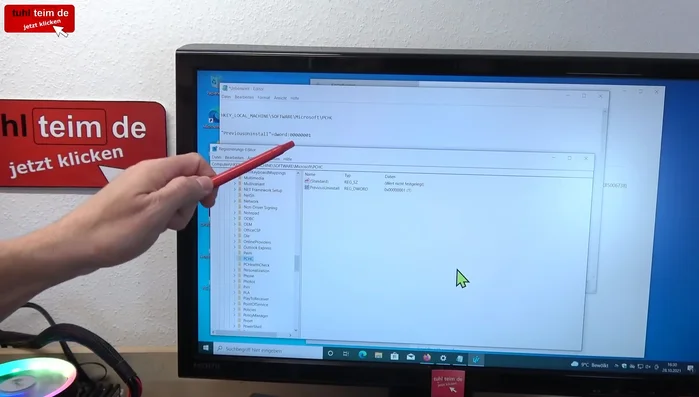 Optional: Um zukünftige automatische Installationen zu verhindern, bearbeiten Sie die Registrierung (Vorsicht!). Der Schlüssel ist: `HKEY_LOCAL_MACHINE\SOFTWARE\Microsoft\PCHealthCheck`. Setzen Sie den Wert von `Enable` auf `0`.