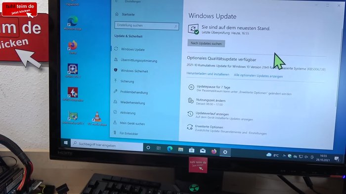 Überprüfen Sie den Update-Verlauf (Einstellungen > Update & Sicherheit > Windows Update > Updateverlauf anzeigen). Dort finden Sie das Update KB5005463 (PC-Integritätsprüfung).