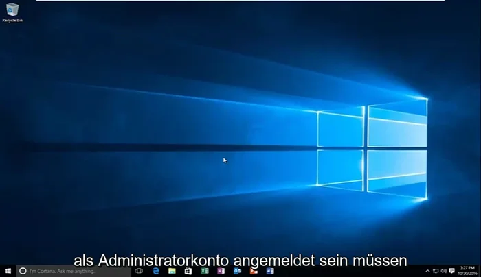 Als Administrator anmelden.