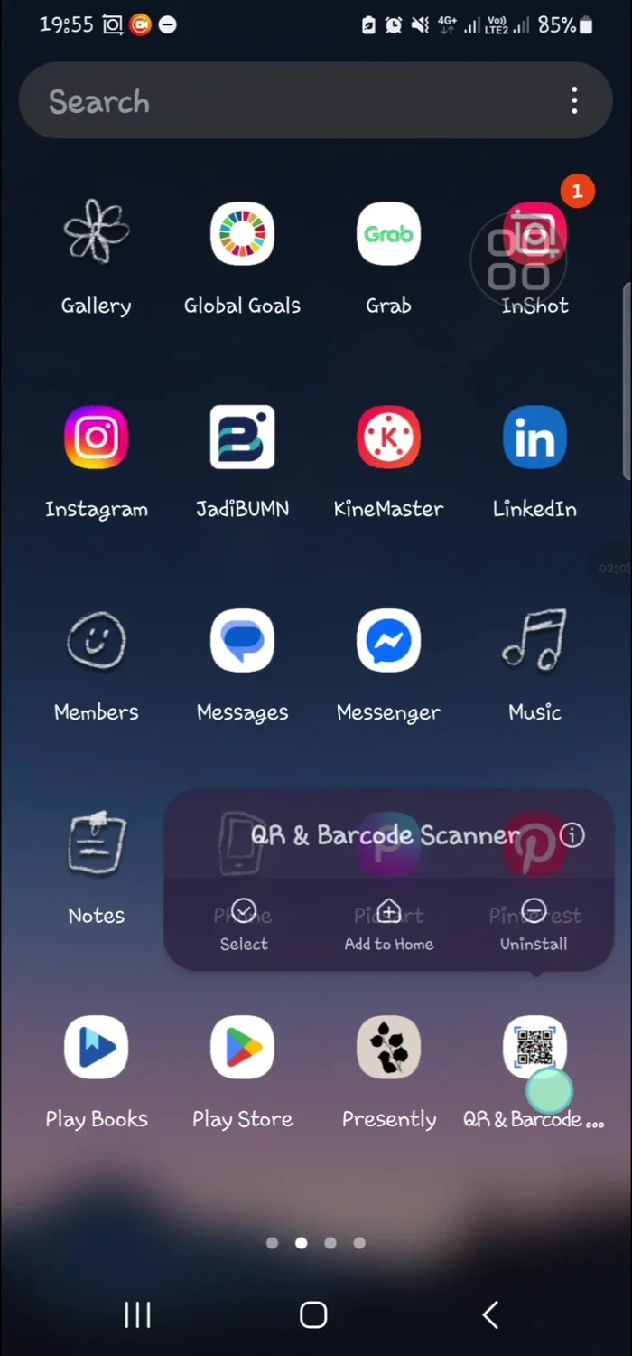 Wählen Sie "Deinstallieren" aus.