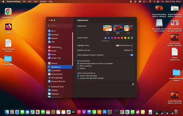 Scrollen Sie in der linken Spalte nach unten zu "Datenschutz und Sicherheit" und klicken Sie darauf.
