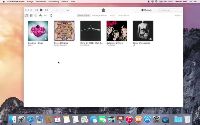Melden Sie sich in Ihrem iTunes Store Konto an.