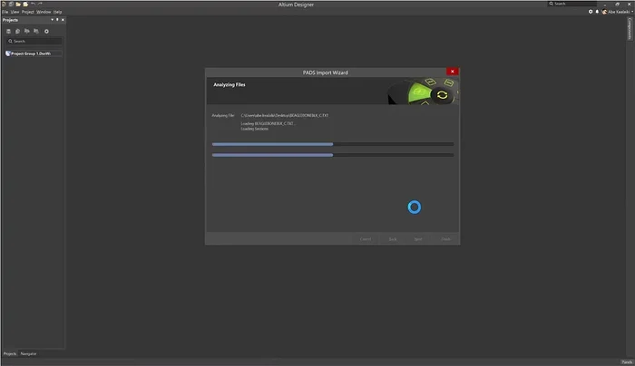 Akzeptieren Sie die Standardeinstellungen und klicken Sie auf "Weiter", um den Import zu starten.