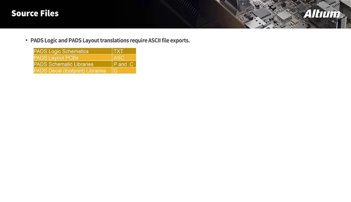 Für Bibliotheken (Schaltplan): Exportieren Sie DOT-P und DOT-C Dateien über den Pads-Bibliotheksmanager.