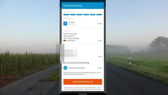 Haftungsbegrenzung bestätigen