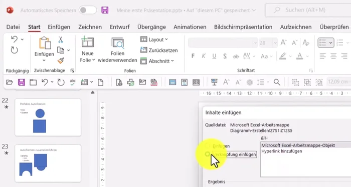 Bestätigen Sie mit 'OK'.