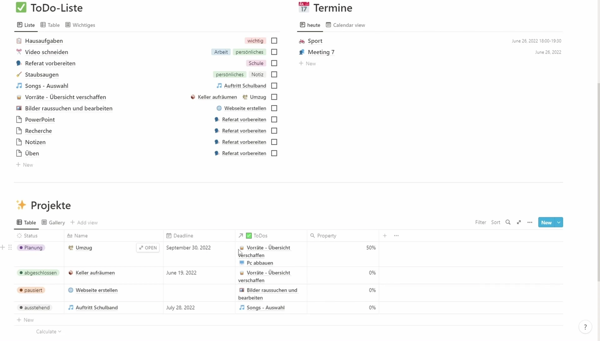 Notion Datenbanken verknüpfen: Relations & Rollups für effizientes Projektmanagement