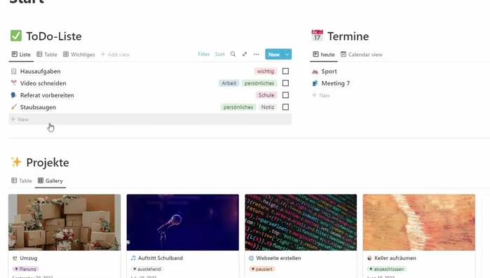 Hinzufügen von To-dos zur bestehenden To-do-Liste.