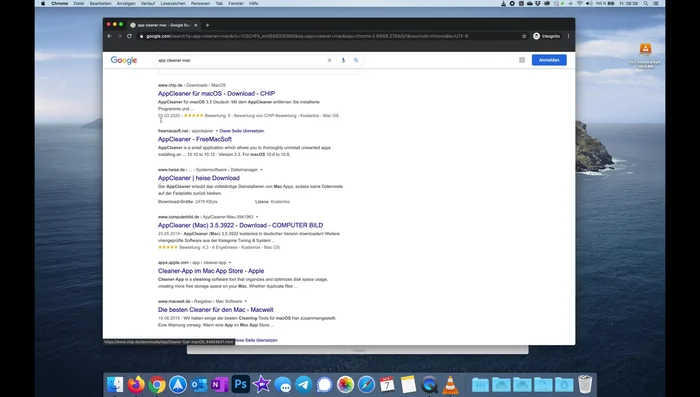Die gefundenen Dateien löschen.