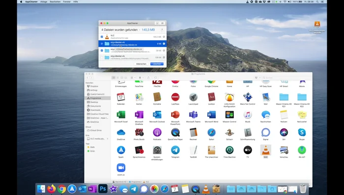 Die gefundenen Dateien löschen.