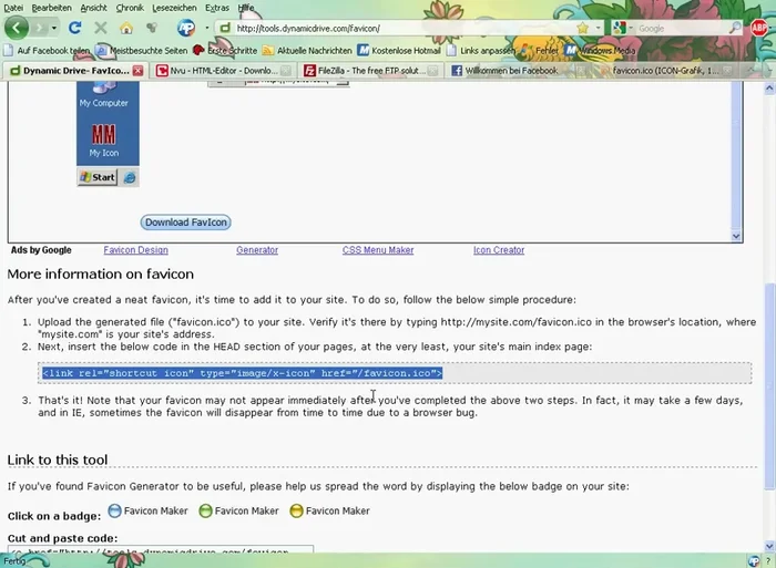 Speichern Sie Ihre HTML-Seite.