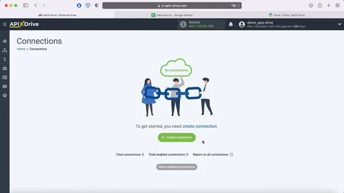 Alle Kontrollkästchen aktivieren und den verbundenen Login auswählen