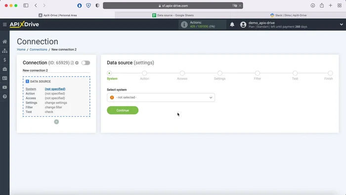 Alle Kontrollkästchen aktivieren und den verbundenen Login auswählen